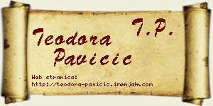 Teodora Pavičić vizit kartica